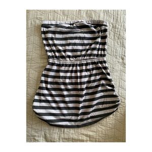 Derek Heart striped strapless tunic.